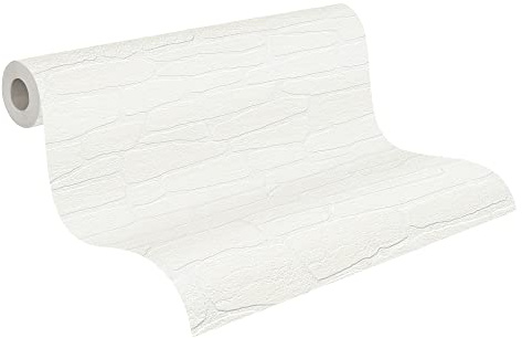 A.S. Création MeisterFLEECE 2020 3554-16 Paintable Non-Woven Wallpaper 10.05 m x 0.53 m White Paintable Made in Germany