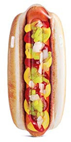 Intex 58771EU - Aufblasbare Luftmatratze Hotdog, Vinyl, Mehrfarbig, 176x76x20 cm