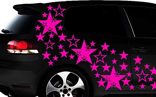 93-teiliges Sterne Star Auto Aufkleber Set Sticker Tuning WANDTATTOO Blumen xxxb