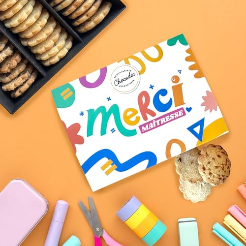 CHOCOLAT FIN D'ANNEE SCOLAIRE MERCI MAITRESSE - VERSION MERCI MAITRESSE COFFRET 3 SPECIALITES SOPHIA MM DE CHOCOLAT - COFFRET CADEAU 190g