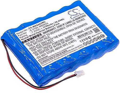 TECHTEK Batteria 3700mAh compatibile con [MIR] A23-OJ, MIR045, Spirolab Spirometer II, Spirolab Spirometer III, III colour, TUK-MIR045 sostituisce E-0199, MB865A, MH0057