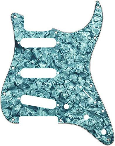 Fender© Strat© Pickguard, SSS turqoise moto 4ply
