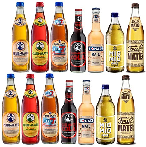 Club Mate Erfrischungsgetränk Probier 14-Stück Flaschen Set incl Mehrweg Pfand