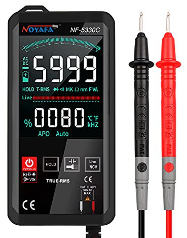 NOYAFA Digitalmultimeter Intelligenter Smart-Touchscreen, mit NVC AC/DC-Spannung, True RMS 6000 Counts Automotive, Misst Spannungs-Strom-Widerstands-Kontinuität.… (NF-5330C)