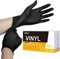 OKIAAS Black Gloves Large, Vinyl Gloves Latex Free, 5 mil, 100 Count, for Food Prep, Household Cleaning, Hair Dye, Tattoo