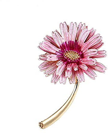 HCMA Nouveauté émaillé Rose Pourpre Marguerite Fleur Broche Broches pour vêtements pour Femmes Bijoux Accessoires