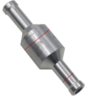 SPORTARC Inline-Rückschlagventil, 10 mm Inline-Einweg-Rückschlagventil, Aluminium, Kraftstoff, Wasser, Gas, Luftsauger