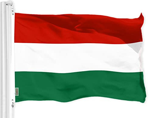 G128 Ungarische Flagge,90x150 cm,LiteWeave Pro Serie bedrucktes 150D Polyester,Länderflagge, für drinnen und draußen, lebendige Farben, Messingösen, dicker und langlebiger als 100D 75D Polyester