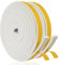 Guarnizione Finestra Porta Nastro Sigillante Autoadesivo in Gommapiuma, Alta Densità Neoprene Isolamento Nastro Sigillante per Anti Freddo, Rumore e Collisione (12mm x 6mm/8M, Bianco)