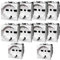 10 Pezzi Presa Schuko Universale 2P+T 16A Compatibile con BTicino Living - Bianco, ANMECS Facile Installazione (10)
