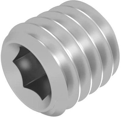 SECCARO Lot de 20 vis sans tête avec anneau M4 x 4 mm, acier inoxydable V2A VA A2, DIN 916 / ISO 4029