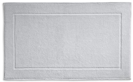 kela Badematte 60 x 100 x 2 cm LADESSA, Badezimmerteppich grau, waschbar, 100% Baumwolle, flauschiger Badvorleger felsgrau