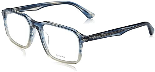 Police Unisex VPLG74 Sunglasses, Shiny Blue Grad.beige, 53