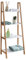 spot on dealz® 4 Tier Ladder Shelf Shelving Unit Narrow Bookcase Free Standing Shelves White Corner Bookshelf Wooden Furniture Living room Bathroom Display Stand