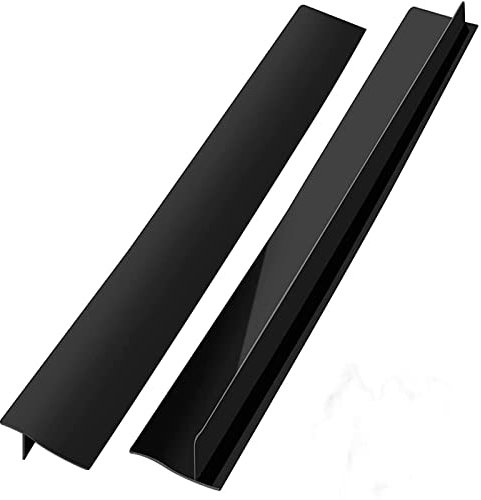 MSDADA - Funda Protectora para Huecos de Estufa, Paquete de 2 Protectores Sellados para Horno, Lavadora y Secadora, Resistente al Calor y Fácil de Limpiar (Negro, 25 Pulgada)