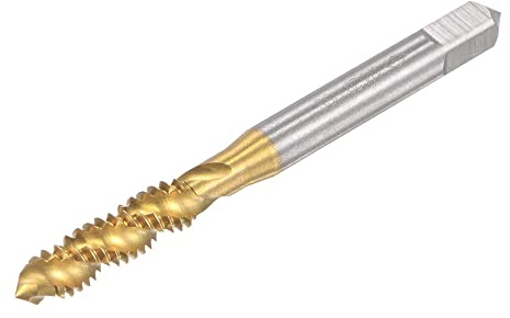 TA-VIGOR Spiralnut-Gewindebohrer 1/4-20UNC, metrisches HSS (Hochgeschwindigkeitsstahl), titanbeschichtetes Maschinengewinde, Schraubgewinde, Gewindebohrer, Gewindebohrer