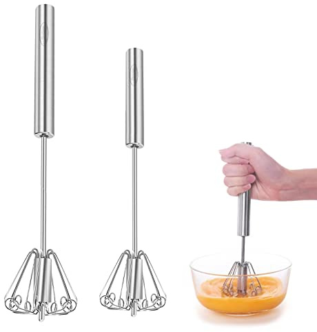 Newness Schneebesen, 2 Stück, 25,4 cm und 30,5 cm, Edelstahl, Handschneebesen, Mixer für Zuhause, vielseitiges Werkzeug für Eierschlägel, Milchaufschäumer, Handrührer – Küchenhelfer zum Mischen