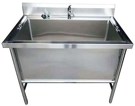 TRGCJGH Baignoire Toilettage Chien Baignoire en Acier Inoxydable pour Bain de Chien Chat Domestique, Pet Bath Tub avec Robinet (Size:31in)