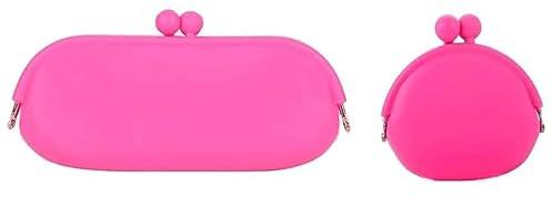 Étui en silicone pour lunettes, porte-monnaie, téléphone, clés, pochette, rose, Étui à lunettes 0001