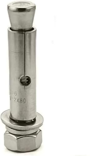OqcEha Betonschraube, Edelstahl, M18, Rundkopf, Silber, Expansionsbolzen, Ankerbolzen, 100-300 mm, 18 mm, Klasse 8.8, Sechskant, 3 Stück