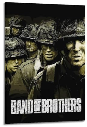 VZRSQZK Poster mit Band of Brothers TV-Serie, dekoratives Gemälde, Leinwand, Wandposter und Kunstdruck, modernes Familienschlafzimmer-Dekor-Poster, 20 x 30 cm