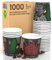 Eurocali Lot de 1000 verres en papier pour café 65 ml Italie Noir Verres écologiques biodégradables jetables petits emporte-pièces