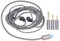 2 Pin Headphone Cable for TFZ, QDC, AS16, 4 Core Silver Plated Replacement Audio Cable Cord, with 2.5mm/3.5mm/4.4mm Plug