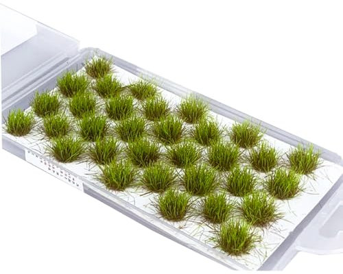 Taiyyi 32 Grasmatte Modellbau Static Grass Tufts Miniatur Deko Modellbau Rasen Statische Grasbüschel Modellbau Gras Deko für Diorama Miniatur (Frühling,Sommer,Herbst,Winter) (Frühling)