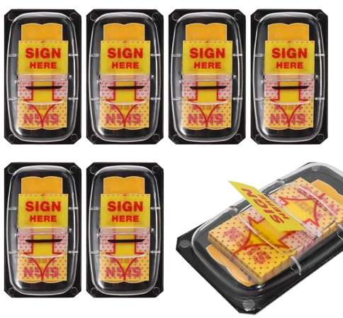 Schild-Here-Tabs, Aufkleber, Schild, hier, Post-Its Flags, Flaggen, Pfeil, Haftnotizen, Seitenmarkierungen, Notarbedarf für Büro, Schule, Notizbuch, Notarisierung, 300 Stück