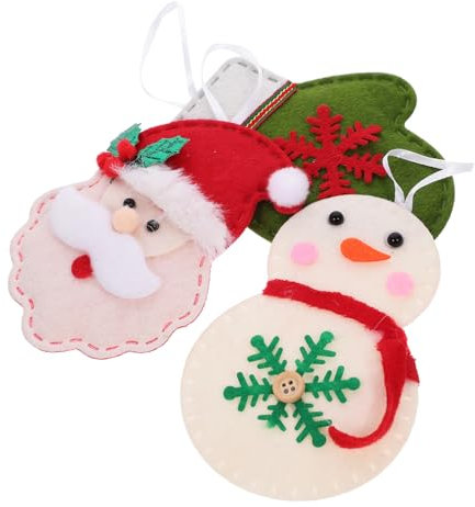 Amosfun 3stücke Holzanhänger Weihnachtsbaum Hängeornament Dekorativer Baumanhänger Modeanhänger Für Weihnachtsdekoration Weihnachtsbaumzubehör