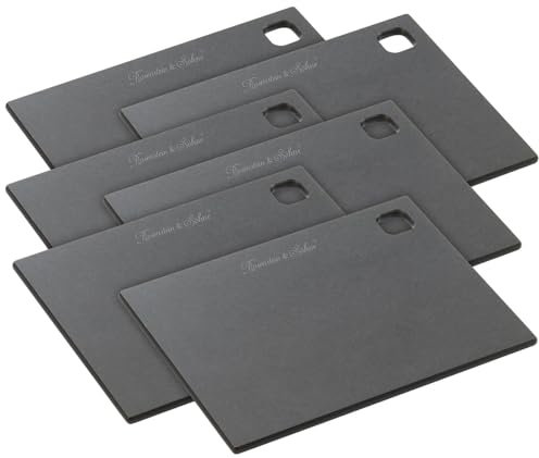 Rosenstein & Söhne Schneidebretter groß: 6er-Set Holzfaser-Schneidebretter, spülmaschinenfest, 20 x 15 x 0,6 cm (Schneidunterlage Küche, Küchenbretter Holz groß)…