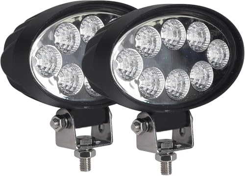 Tri-Aroute 24 W Arbeitsscheinwerfer, Stoßfest, LED, 6000 K, Nebelscheinwerfer, 12,7 Cm, Ovale Arbeitsleuchte, Offroad-Traktor, Flutlichtstrahl, 12 V, 24 V, 1 Paar