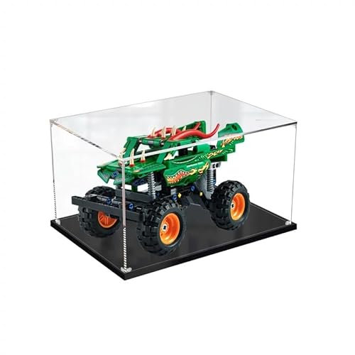 TRUSTFAR Acryl-Vitrine für LEGO 42149 Tech/nic Mons/ter Jam Drag/on Mons/ter Tru/ck Spielzeug, staubdichte Box, Aufbewahrungsbox, transparente Box, kompatibel mit Lego 42149 (kein Modell) (2 mm)