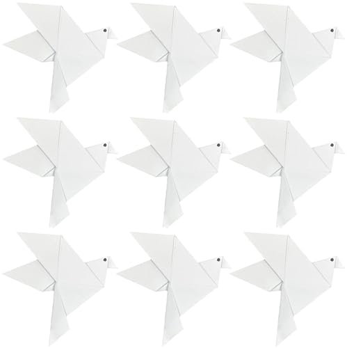 HAOBIN 36 Stück Origami friedenstaube deko Origami Taube Handgefertigte Origamis Vogel Gefaltet Papier friedenstaube Vogelpapier Origami Papierkrane FüR Hochzeitsfeier Hintergrund Home Decor