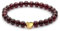 Echtes Granat AAA Edelstein Armband mit 6mm Perlen und Edelstahlherz - verschiedene Längen - Heilstein Schutzstein Talisman Glücksbringer Geschenk (Granat, 14CM)
