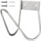 Gancio per tubo da giardino, piccolo supporto da parete in acciaio inox, con viti, supporto per tubo, montaggio a parete, gancio, supporto per tubo da giardino per la terrazza, supporto per tubo di