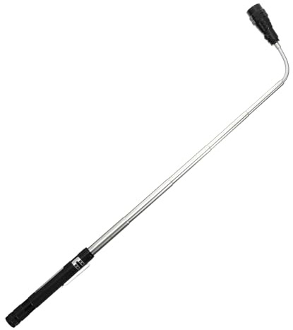 ORFOFE Ausziehbares LED Magnet Aufnahmewerkzeug aus Aluminiumlegierung Kompakt und Biegsam zur Aufbewahrung in Schubladen und Werkzeugkästen für Handwerker