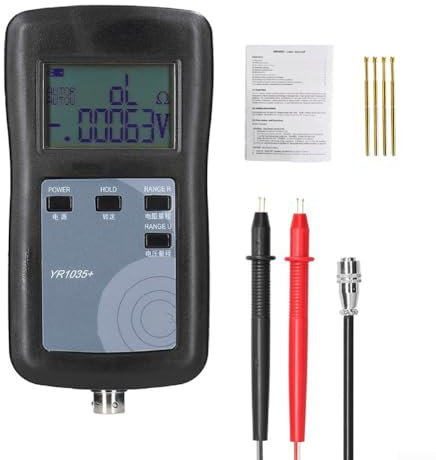 YR1035 Tester per batteria di resistenza interna, Tester di tensione della batteria digitale con linea di prova della sonda, per misurare ioni di litio, polimeri di litio