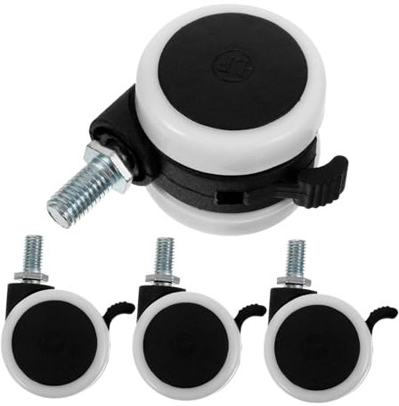 MUCKLILY 4stücke Lenkrollen Für Möbel Schwere Lasten Mit Bremse Leise Räder Für Babybett Werkbänke Und Möbel Ersatzrollen Und Rollensatz