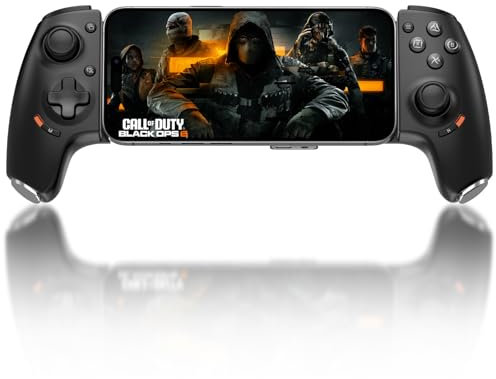 Joso Controlador de Teléfono para iPhone 15/16 y Android (USB-C), Mando de Juego Remoto para Consola PS5/PS4/Xbox, Joysticks Efecto Hall, 2 Botones asignables, Jack Audio 3,5 mm