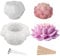 2 piezas 3D forma de vela flor jabón forma vela molde silicona flor loto moldes silicona moldes moldes de silicona para fundición molde velas juego para DIY aromaterapia velas artesanía adornos