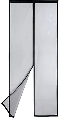 Apalus VP Fliegengitter Tür, Magnet Insektenschutz Balkontür 85x220 cm, 2 x Langlebiger als der Apalus Klassiker, Katzenkrallen Sicher, Stärkere Magneten, 3.8 cm Breites Klettband, Nicht Kürzbar