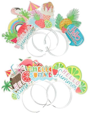 KOMBIUDA Hawaii Luau Party Dekorationen Stirnbänder Ananas Flamingo