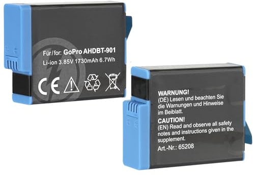 Power Li-Ion Akku 1730mAh für GoPro Hero 9 / Hero 9 Black/Hero 10 / Hero 11 / Hero 12 AHDBT-901 ADBAT001 ADDBD-211