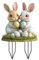 Gartenstecker Osterdeko Ostern Garten Hasen Deko, Osterdeko Outdoor Vintage für Draußen Frühling, Osterhase Außen Gartenschilder Osterdekoration Frühlingsdeko Osterhasen Figuren Groß (G)