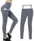 Sport Leggins Stretch-Hose,Sauna Sporthose,Taschen der seite Hot Thermo Sweat Schwitzhose,Taille Control Lauf-Tights für Yoga,Weiche Fitnesshose Sauna hose Frauen Schwitzeffekt Bauch und Taille (L)