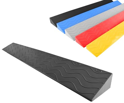 Threshold Ramps for Doorways, Non-Slip Wheelchair Ramp Portable Kerb Ramp Step Mat for Sweeping Robot/Stairs/Scooters (Black, 99x12x5cm(39x4.7x2in))
