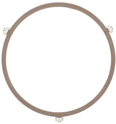 Operitacx 19.8cm Microwave Turntable Ring Replacement, Glass Tray Support Roller Ring with 3 Wheels for Kitchen Oven Plate Base, Universal Rotating Support Holder Parts, Brown