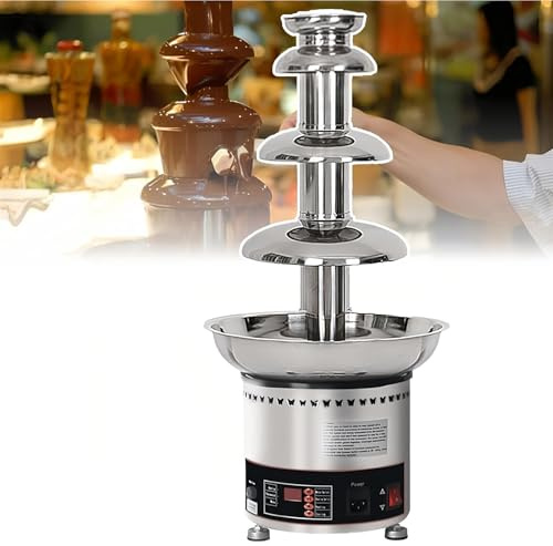 MIDUOLAI Large Capacity Chocolate Fountain Machine, 4/5/6 Tier Chocolate Fondue Fountain Electric Melting Machine, Chocolate Fountain Machine, for Chocolate Candy Butter,4 tiers