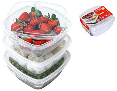 Heidrun 1806 S Mcfresh Set mit 3 Behältern, quadratisch, 0,9 cm, 3 Stück
